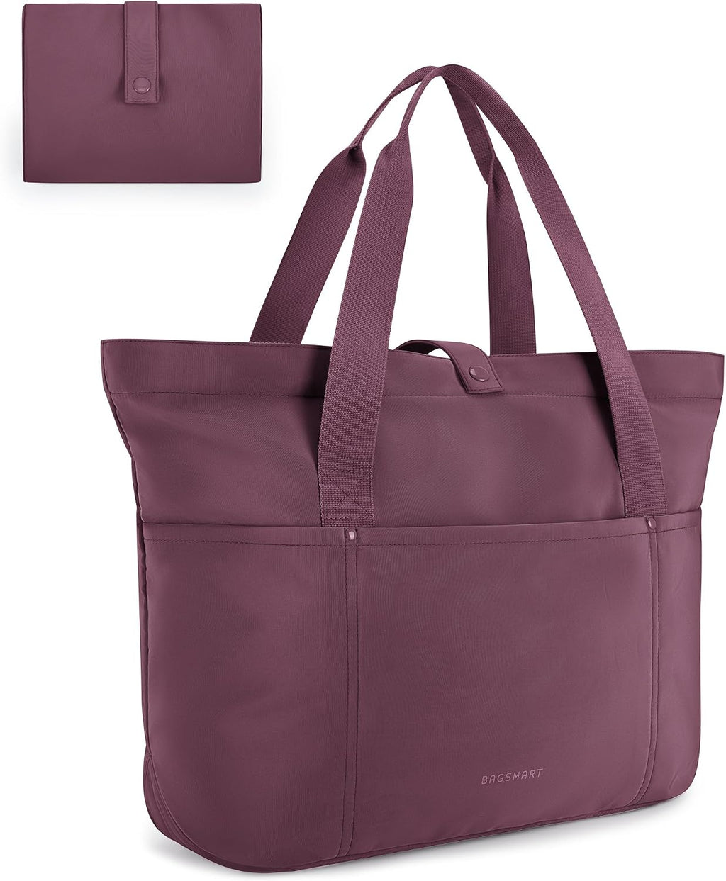 Tote Bag for Women, Foldable Tote Bag with Zipper Travel Shoulder Bag Handbag for Work