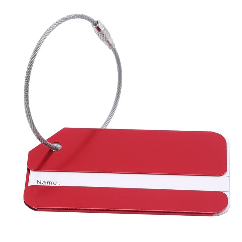Her Travel Aluminium Luggage Tags – Set of 5, Personalised Baggage Identifier - Her travel