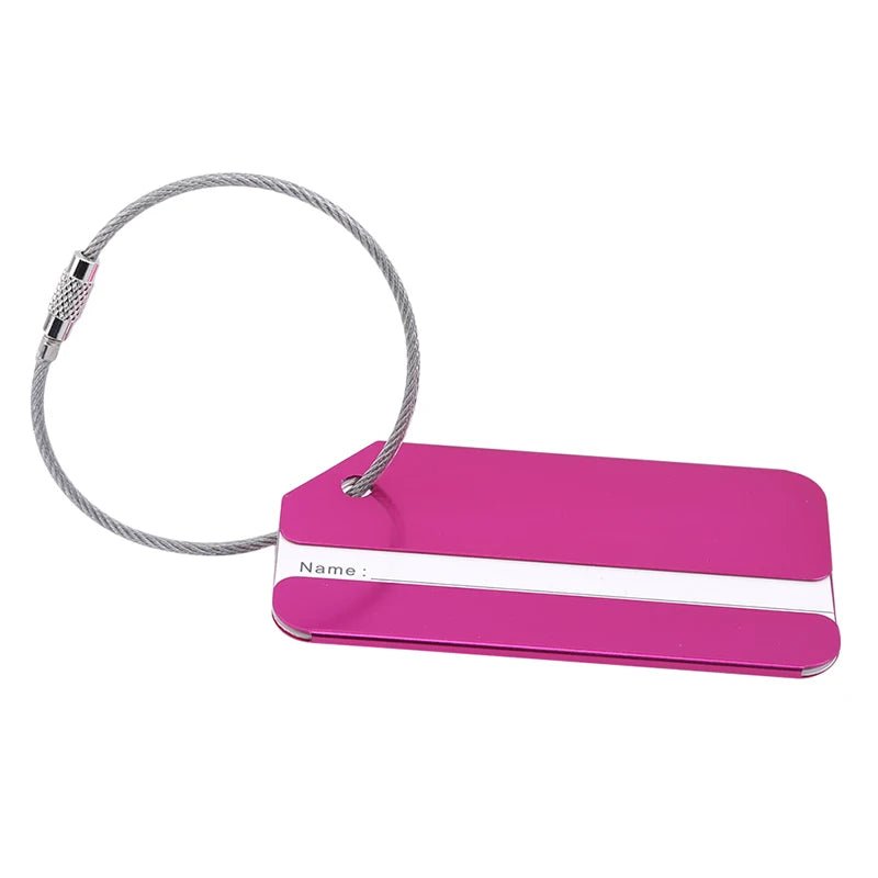 Her Travel Aluminium Luggage Tags – Set of 5, Personalised Baggage Identifier - Her travel