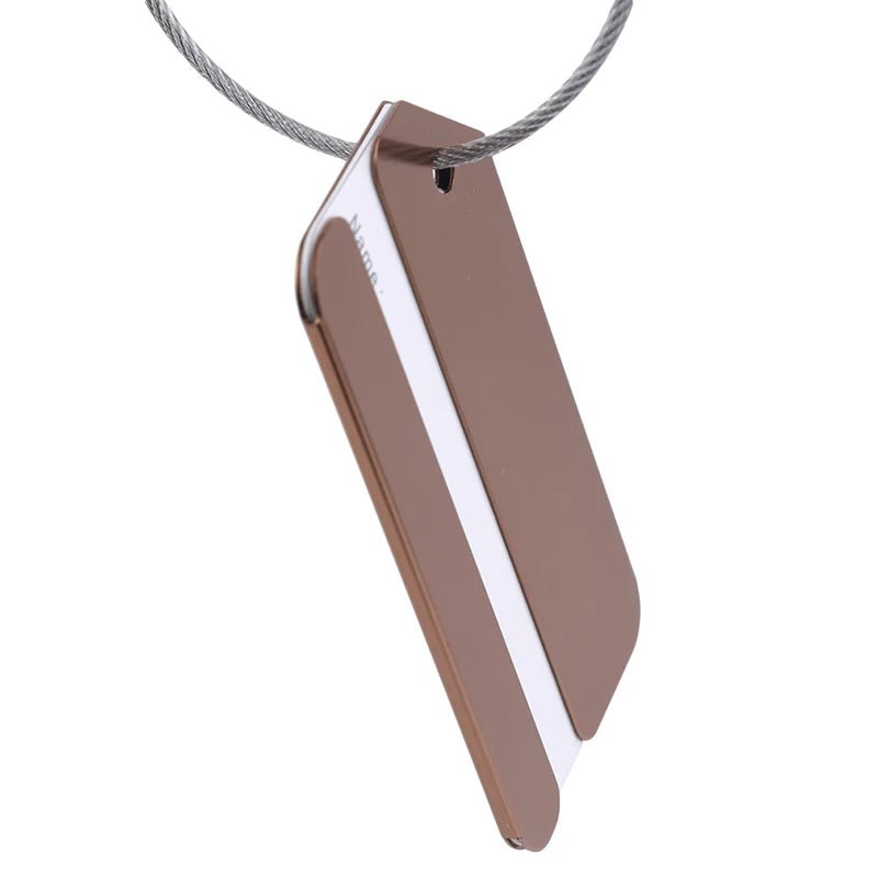 Her Travel Aluminium Luggage Tags – Set of 5, Personalised Baggage Identifier - Her travel