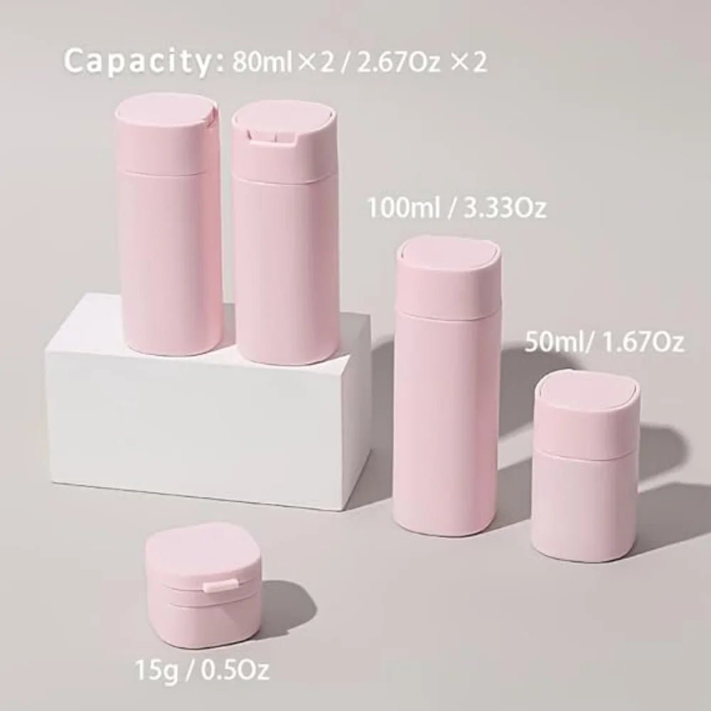 Her Travel Refillable Travel Bottles Set – 5 Piece, TSA Approved, Leak-Proof - Her travel